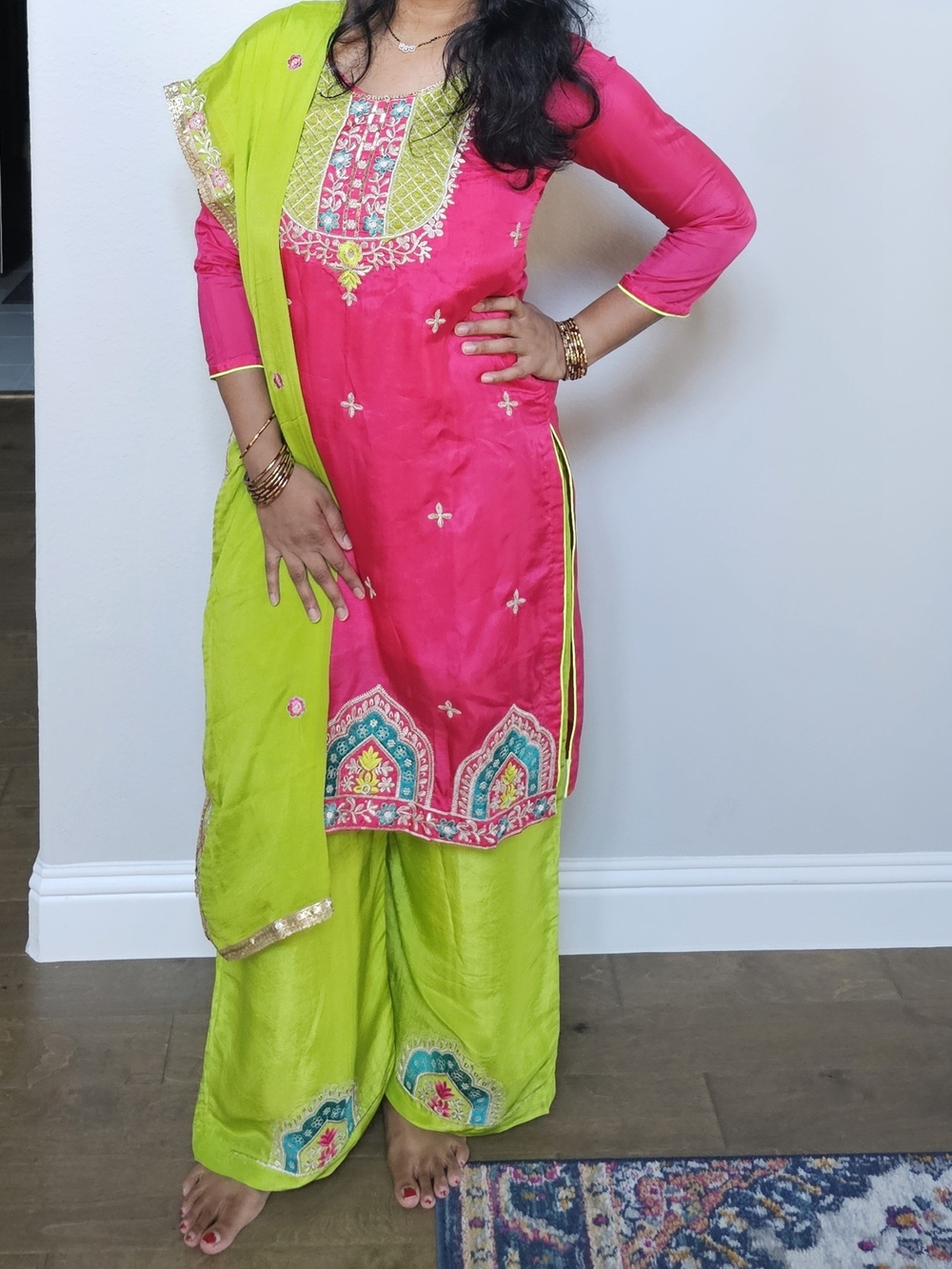 Pure Silk Plazo Suit
